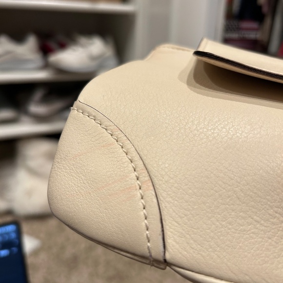 Vintage Gucci Cream Leather Top Handle Shoulder Bag | 90s–Early 2000s - Picture 15 of 16